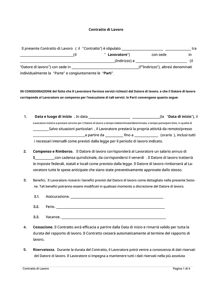 Contract Translation Example Translated